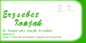 erzsebet kopjak business card